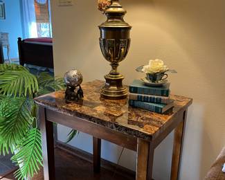 Side table 28” wide, 22” deep, 31” tall
Lamp -$50
Decor
Available for presale