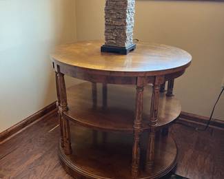 Round side table and lamp $125
Available for presale 