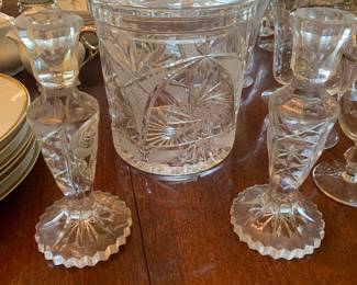 Cut Crystal Pinwheel Pattern Jar