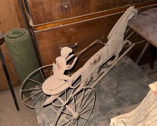 VINTAGE HORSE AND BUGGY WEATHER VANE