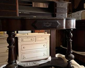 WORK IN PROGRESS STAND, VINTAGE CHESTS