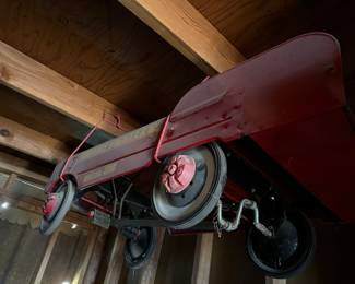 VINTAGE FIRE TRUCK PEDAL CAR