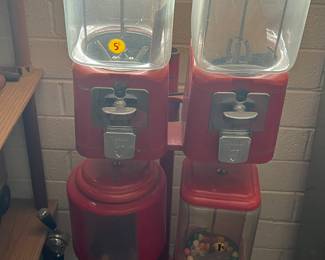 VINTAGE CANDY AND GUMBALL DISPENSERS