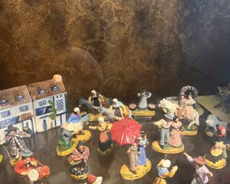 MINIATURE VILLAGE SCENES INCLUDING "WHIMSEY ON WHY"  NEW IN BOX