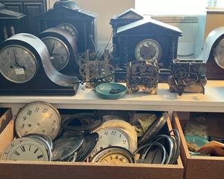 CLOCK FACES, PARTS, CASES, ETC.