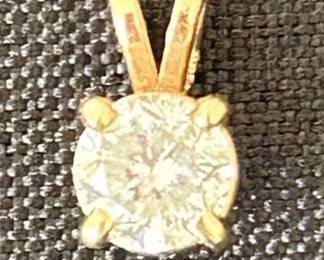 Amazing 0.52 Ct Diamond Charm Set In 14ct Yellow Gold