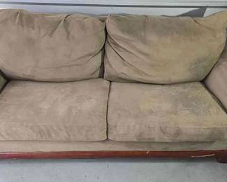 Comfy Taupe Sofa 94 Long X 34 Tall X 40 Deep