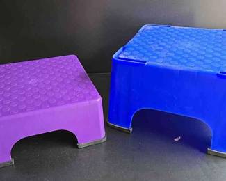 Two Plastic Step Stools