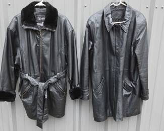 Two Womens Leather Coats Size XL