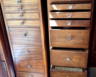 Two hard-to-find, well-maintained dentist cabinets