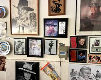 Dozens of pieces of John Wayne memorabilia