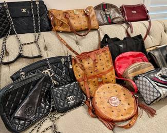 Vintage designer purses: Chanel, Gucci, Prada, MCM, Fendi, Coach, Kate Spade, Dooney & Bourke, and many more