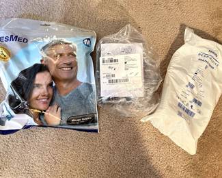 Boxes of unopened CPAP supplies