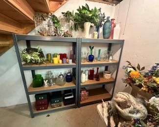 Vases and candles. Picture boxes.