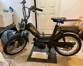 PRESALE AVAILABLE! 1979 Motron Minarelli Gas Moped- Custom 007 Matte Black  - Manufactured by Motron, Made in Italy - one of a kind
