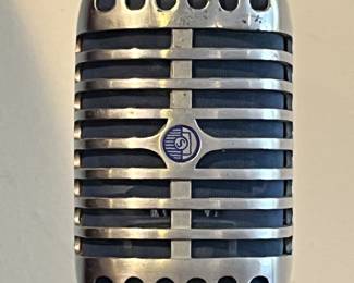 Vintage Unidyne Dynamic Microphone Model 55S Shure Brothers Inc.  Evanston IL Unidirectional telescoping. Serial # 5920V