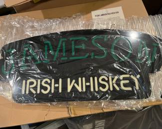 New in box Jameson Irish Whiskey faux neon sign - illuminates