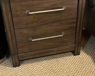 5 drawer tall dresser – few small dings/scratches with some drilled holes on left side 34w x 48h x 17d