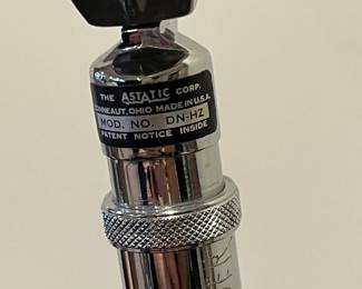 Vintage Astatic Corp Model No. DN-HZ Microphone with name etched on stem - 10.5h