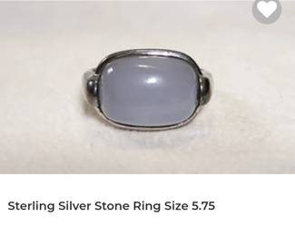 Sterling silver gemstone ring