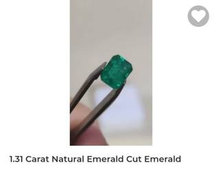 1.31 emerald cut emerald panjshir origin