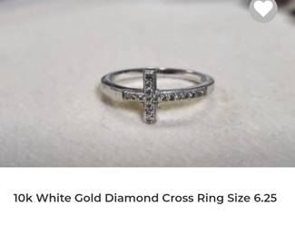 10k sideways cross wrap ring