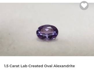 1.5 carat oval lab created alexandrite stone loose
