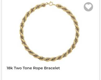 18k two tone bracelet
