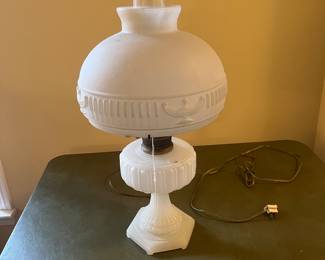 ANTIQUE CONVERTED KEROSENE LAMP