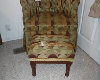 Accent Chair with Foot Stool