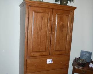 Entertainment  Armoire With Three Drawers 