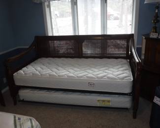 Nice Carved Wood  Trundle Bed with Mattress's