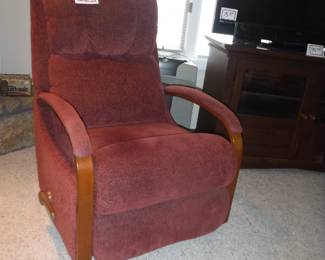 Second  La-Z-Boy Wood Armed Recliner