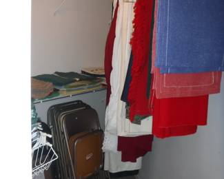 Table Cloths --Folding Chairs -- Miscellaneous 