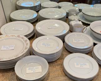 Dozens of pieces of fine china