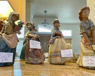Lladro figurines in gres finish