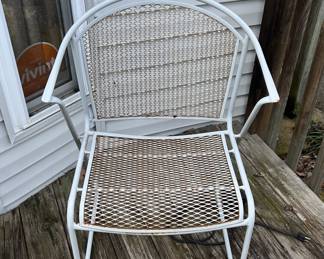 Wrought Iron white patio chair