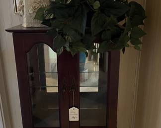 Curio cabinet with Queen Anne feet