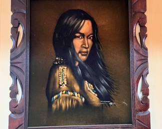 Framed Native American Maiden