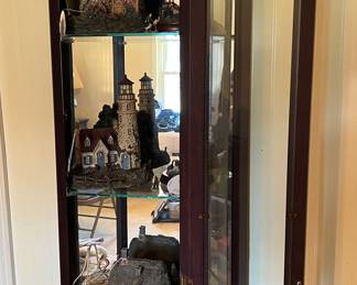 Curio with glass shelves