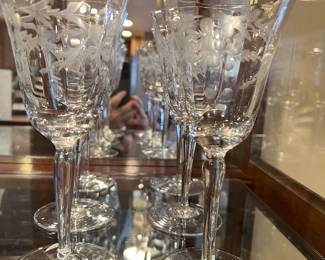 Etched Crystal stemware