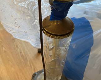 Vintage Cut Glass Floor Lamp Western Germany
