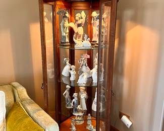 Beautiful octagon shaped lighted display cabinet