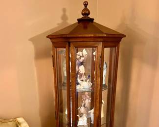 Beautiful octagon shaped lighted display cabinet