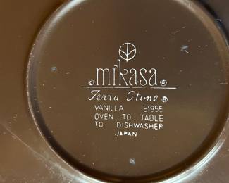 Vtg. Mikasa Terra Stone dishware