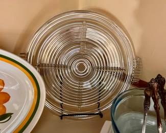Vtg. glass Relish tray