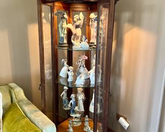 Beautiful octagon shaped lighted display cabinet