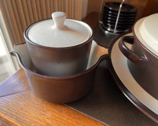 Vtg. Mikasa Terra Stone dishware - cream & sugar