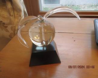 Frabel crystal apple sculpture