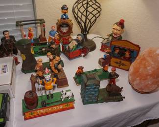 Old and reproduction cast iron banks